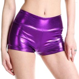 Women's Shorts Women Shiny Night Club Mini Holographic Metallic Booty Liquid Wet Look Dance Bottoms Summer Raves Festivals Outfit