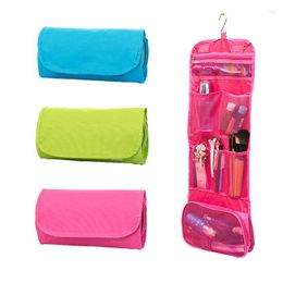 Cosmetic Bags Men Three Fold Wash Bag Hanging Makeup Travel Home Toiletry Kit Storage Organiser Necessaries Make Up Case Beauty