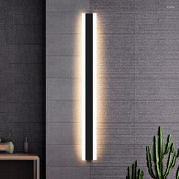 Wall Lamp Modern Waterproof Outdoor Long Strip LED IP65 Aluminium Light Garden Porch Sconce 110V 220V Luminaire