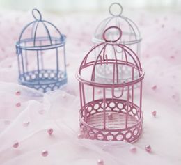 Gift Wrap 50pcs European Creative Iron Romantic Bird Cage Wedding Candy Box Favour And Gifts Wholesale