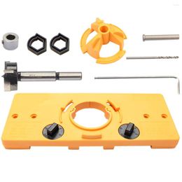 Professional Hand Tool Sets 35MM Cup Style Concealed Hinge Jig Drill Guide Set Locator Door Boring Hole Template & Bit