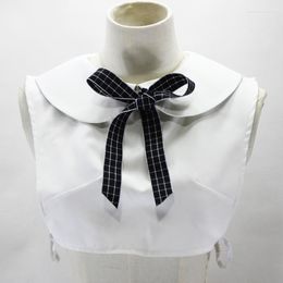 Bow Ties Womens Sweet Doll Lapel False Fake Collar White Bowknots Detachable Half Shirt Sweater Dress Autumn Collars Decorative