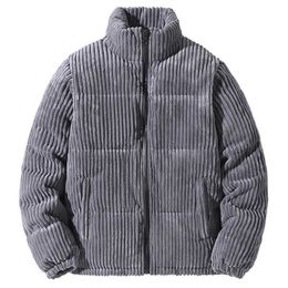 Herrenjacken Mode Cord Puffy Jacken und Mäntel für Männer Baumwolle gepolstert dick warm Blase Parkas Oberbekleidung Mäntel große Größe M-5XL G221013