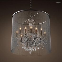 Pendant Lamps Modern Vintage Crystal Chandelier Lighting Rustic Candle Chandeliers Hanging Light For Home El And Restaurant Decor