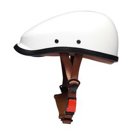 Cycling Helmets Matte Black Motorcyc Half Helmet Skull Cap Low Profi Novelty For Chopper L221014