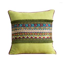 Pillow Fashion Sequined Tassel Pillowcase Boho Style Stitching Bed And Breakfast El Sofa Waist Cover