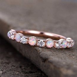 Fashion Opal Rings Girlfriends Women Wedding Engagement Ring