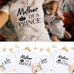 Mother of A Prince Son of A Queen Matching Outfit Mommy and Me Shirts Mother and Son Set Royal Family Mothers Day Gif Drop Ship 220531