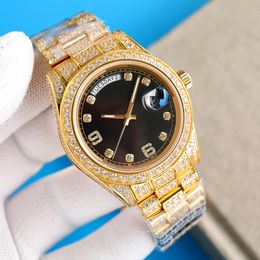 Diamond Watch Mens Automatic Mechanical Watches 41mm Sapphire Women Wristwatch 904L Stainless Steel Montre de Luxe Bling Dial Bezel Band