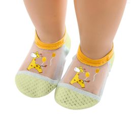 First Walkers Toddler Breathable Mesh The Floor Socks Barefoot Non Slip Shoes Infant Boys Girls Animal Prints Cartoon