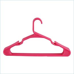 Hangers Racks Pure Color Clothes Drying Support Black White Dry Wet Dual Purpose Pp Round Tube Plastic Coat Hanger Drop Delivery 2 Dhgxd