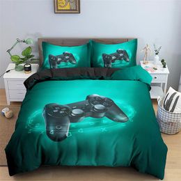 Bedding Sets Kids Teen Video Games Duvet Cover Set Boys Gamer Print Comforter Gaming Controller Microfiber Full Quilt