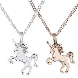 Fashion Accessories Cartoon Unicorn Necklaces Party Women Pendant Necklace XMAS Gift