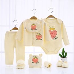 born Clothes Suits Cotton for Baby Girls Boys clothing Sets Autumn Spring Summer Toddler Set 220425