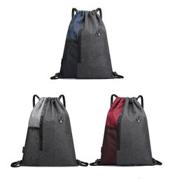 50pcs Cycling Bags Women Oxford Large Capacity Drawstring Bag With Headphone Jack Mix Colour