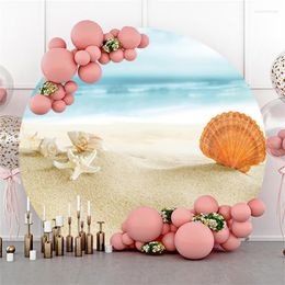 Party Decoration Round Hawaii Beach Vacations Children's Birthday Decorations Custom Background Backdrops Wall Wedding Backdrop