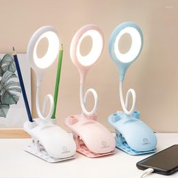 Table Lamps Children Eye Dimming Lamp LED Desk Touch Clip Study Flexible Gooseneck Desktop USB Rechargeable Night Light