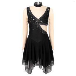 Stage Wear Ballet Leotard Dance Dress For Women Adult Lyrical Clothes Gymnastics Ballerina Figure Ice Skating Costume