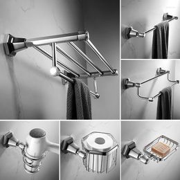 Bath Accessory Set Chrome Bathroom Hardware Serie Soild Brass Towel Rack Paper/Toilet Brush/Cup/Hair Drier Holder Corner Shelf Soap Dish