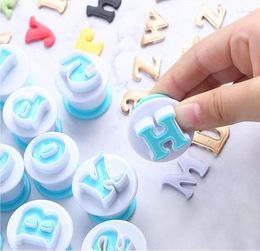 Baking Moulds Pastry Mold Letter Fondant Cookie Cutter 26pcs Upper Lowercase Alphabet And 10pcs Number Cake Decoration Tools