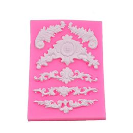 Sculpted Vintage Flower Lace Silicone Fondant Cake Decor Sugar Icing Mold Useful Bakeware Tools Kitchen 1223388