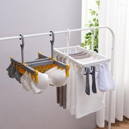 Hangers & Racks Collapsible Rack Support Clothes Drying Multifunction Plastic Storage Organiser Space Saving Hanger