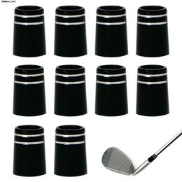 New 10Pcs Black Plastic Golf Ferrules For 0.370 Tip Irons Shaft Club Shafts Sleeve Adapter Replacement 19mm Accessories