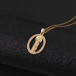 Virgin Mary Necklace For Men Miraculous Medal Rostless Steel Mother of God Pendant de la Virgen Maria