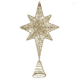 Christmas Decorations Eight Pointed Star Tree Topper Xmas Ornament Toppers For Home Party Projector Decoration