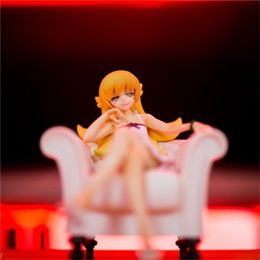 Anime figure 12cm Retail Anime Monogatari Bakemonogatari Oshino Shinobu Painted PVC Action Figure Collection Model Toy voor Gift 220426