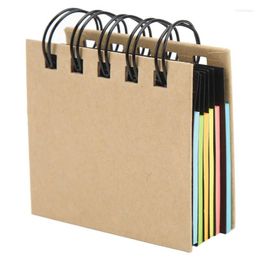 Gift Wrap Colorful Pocket Notebook Double Coil Hollowed Out Small Portable Study Note Taking Business Office