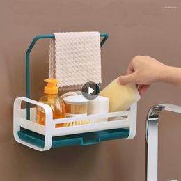 Hooks Sink Shelf Kitchen Sinks Organiser Soap Sponge Holder Hole Free Drain Rack Storage Basket Racks Gadgets Accessories