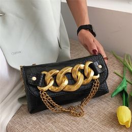Branded Mini Crossbody Bags For Women Luxury Purse Fashion Metal Chain Shoulder Leather Stone Pattern Belt Clutche 220527