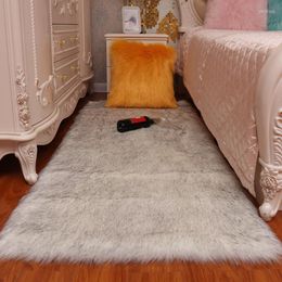 Carpets Fur Carpet Bedroom Fashion Artificial Wool Mats Plush Nordic Living Room Coffee Table Mat Full Bed Blanket Decoration