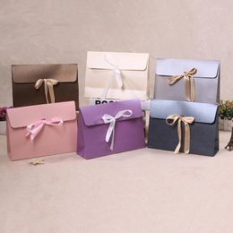 Gift Wrap 100pcs 28x9x21cm Large Scarf Packaging Box Envelope Silk Bag With Ribbon Underwear Package Paper