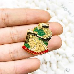 Brooches National Badge Chinese The Great Wall Pin Gift Souvenir China Travel Collar Brooch Bag Backpack Coat Advertising Jewellery Medal