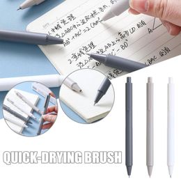Press-Type Gel Pen 0.5mm Quick Dry Japanese Style Exam Needle Stationery School Pens Office Head Black Student Minimali V4K6