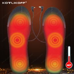 USB Heated Shoe Insoles For Feet Warmer Sock Pad Mat Electrically Foot Warming Pad Washable Heating Thermal Insoles