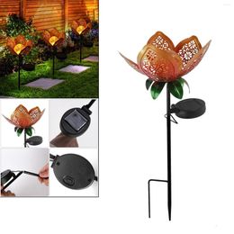 Lotus Shaped Stake Lights Lamp Landscape Lighting For Pathway Walkway