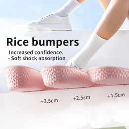 1.5-3.5cm Invisible Height Increase Insoles Pink Memory Foam Shoes Sole Pad Breathable Comfortable for Women Feet Care Insoles