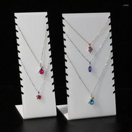 Jewelry Pouches Necklace Stand Holder Multi-Necklace Showing Rack Acrylic L Display Erasel Jewellery Organizer