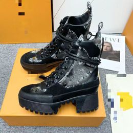 Women 'S Boots Martin Boots High Heels Luxury Laureate Winter Desert Chunky Heel Booties 026663