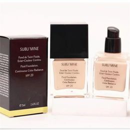 2022 Ny Brand Foundation Cosmetic for Girl with 6 Color Moisturizer och Oil Control Fluid Foundation SPF20