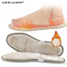 Heated Warm Shoe Insoles For Feet Winter Boots Thicken Wool Thermal Insoles Comfort Outdoor Sports Heating Shoe Pads Inserts