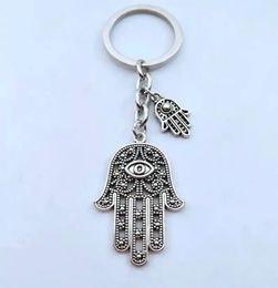 Hamsa Fatima's Hand Key Chain Angel's Eye Devil's Eye Key Chains Women Men Jewellery KeyRing