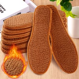 Winter Self Heated Thermal Insoles for Shoes Wool Thicken Warm Soft Shoes Pads for Men Women Breathable Skin-friendly