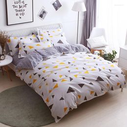 Bedding Sets 1Geometric Stripe Girl Boy Kid Bed Cover Set Duvet Adult Child Sheets Pillowcases Comforter 4pcs