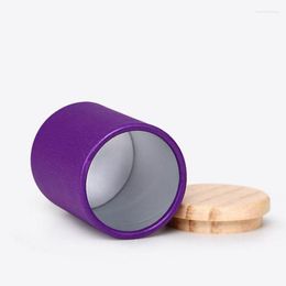 Gift Wrap Round Column Small Tea Kraft Paper Box Candy Storage Boxes Wood Seal Lip Pocket Carry Case 100pcs/lot 47 65mm