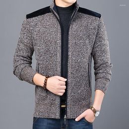 Men's Sweaters Fashion Sweater Classic Style Men Slim Stand Collar Casual Cardigan Autumn Keep Warm Long Sleeves Brank Winter