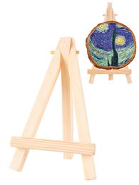 Mini Wood Display Easel Painting Tripod Tabletop Holder Stand for Small Canvases Business Cards Signs Photos RRE15132